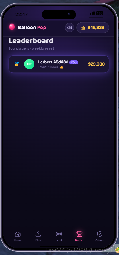 Balloon Pop LB Phone App
