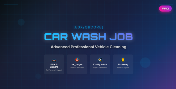 Advanced Car Wash Job Script