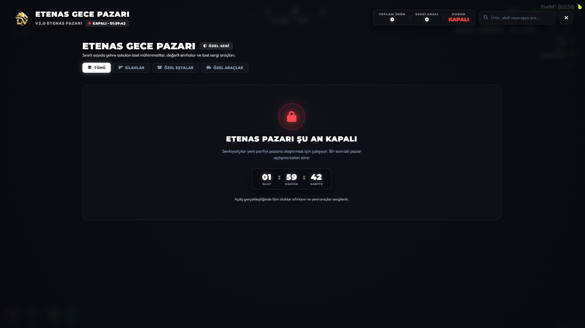 Eternal ESC Menu