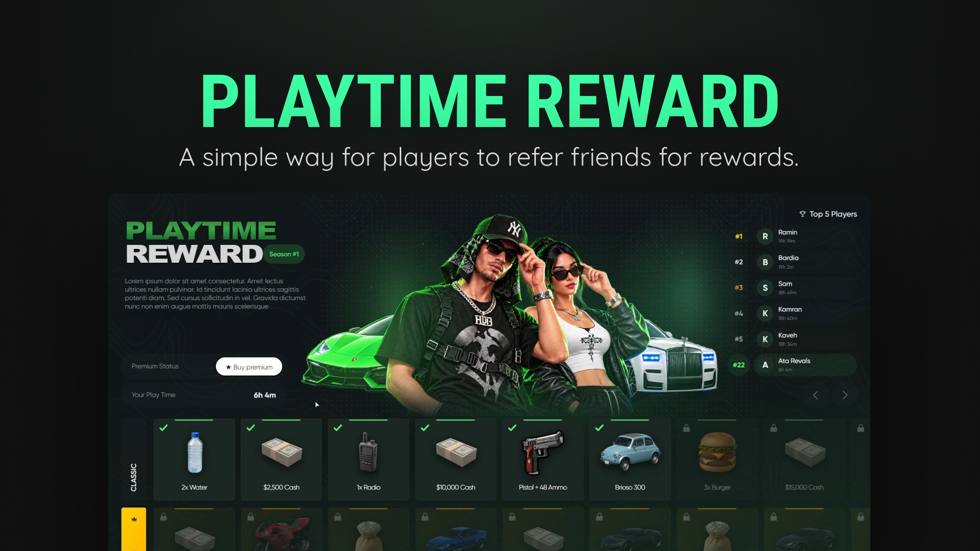 [Playtime Reward] ESX QBCore {ESCROW }