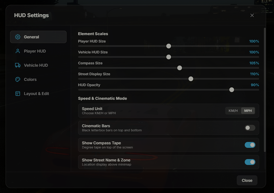 MD HUD | Minimalist, fully customizable FiveM Player & Vehicle HUD