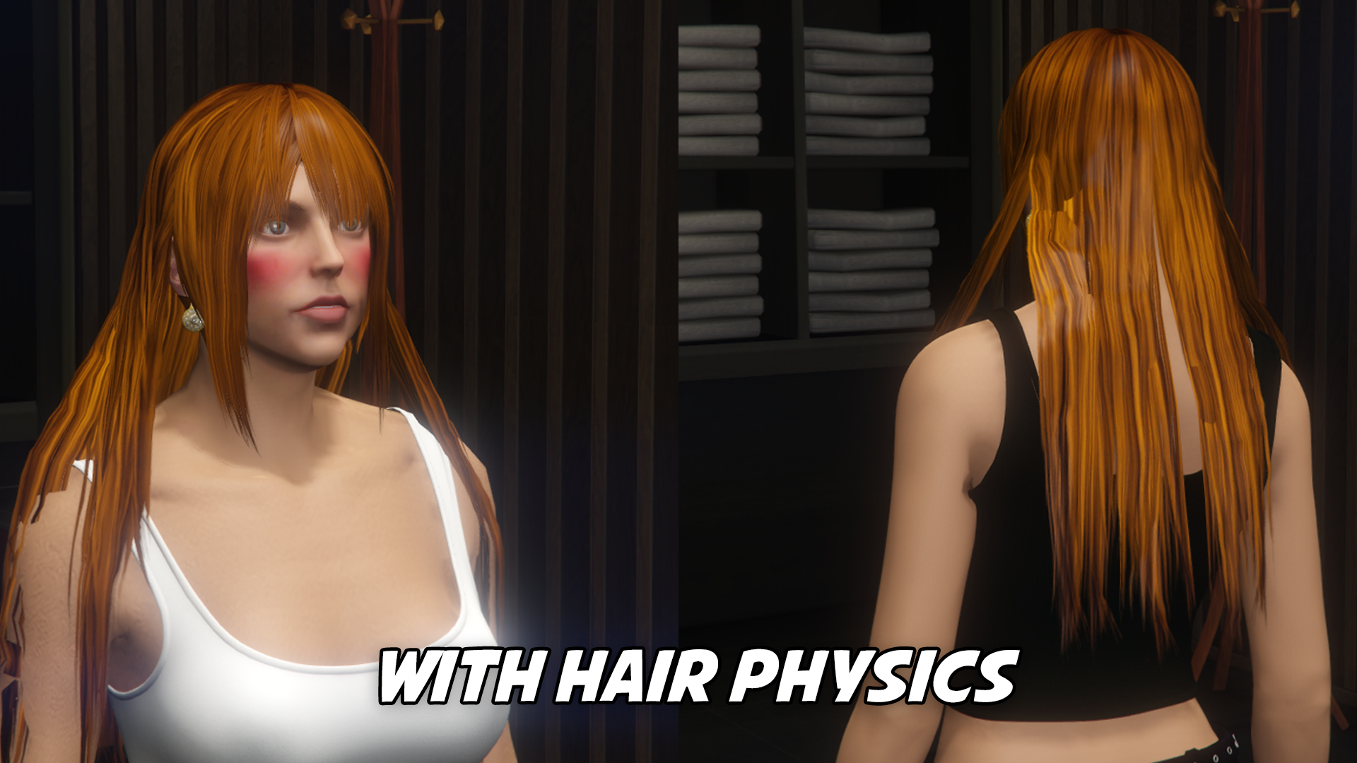 Back Length Hair (+Physics)