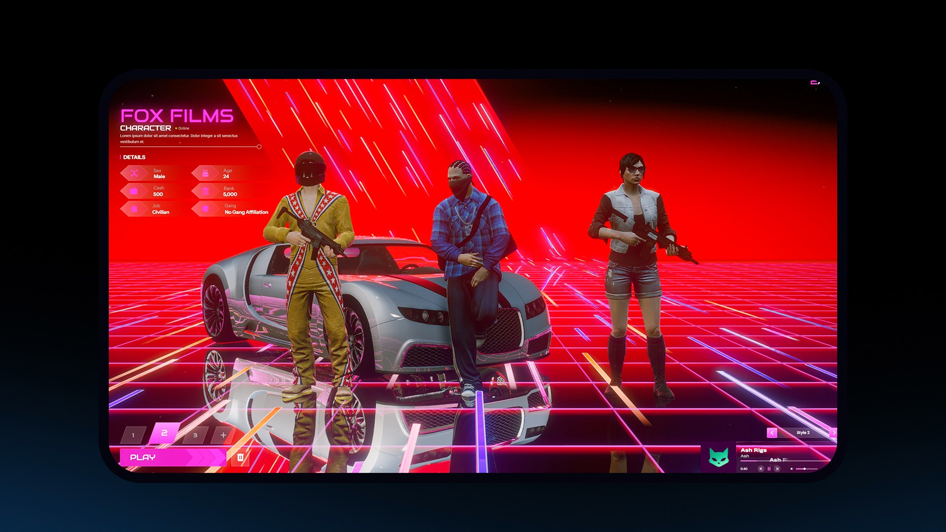 Futuristic Multi-Character System | Neon Arena Theme