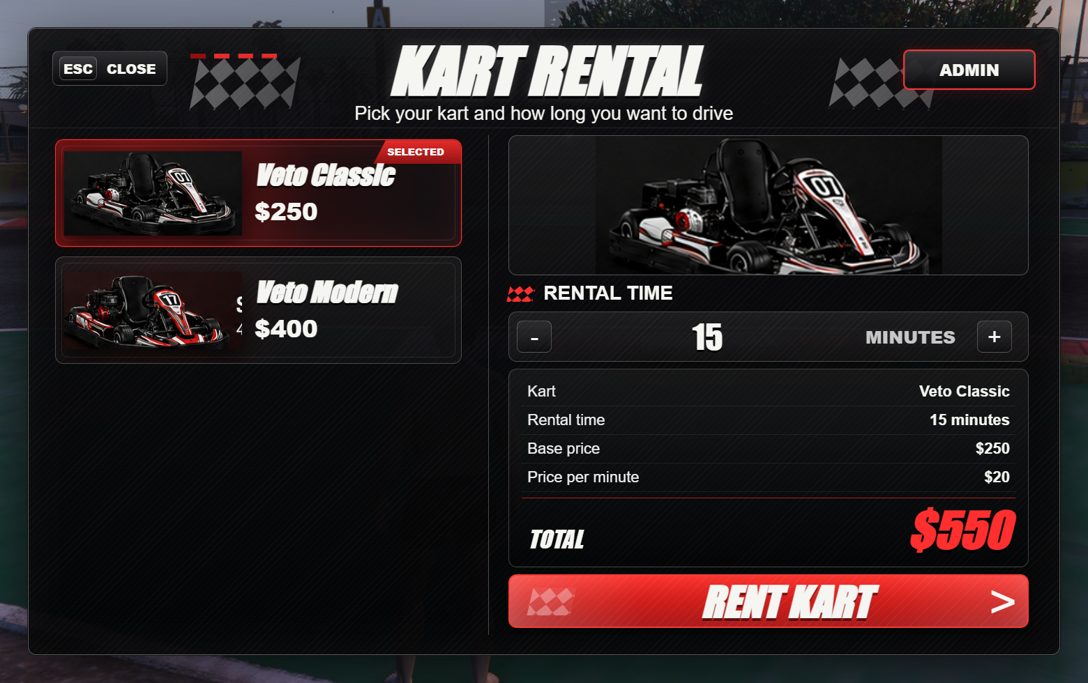 Kart Rental System