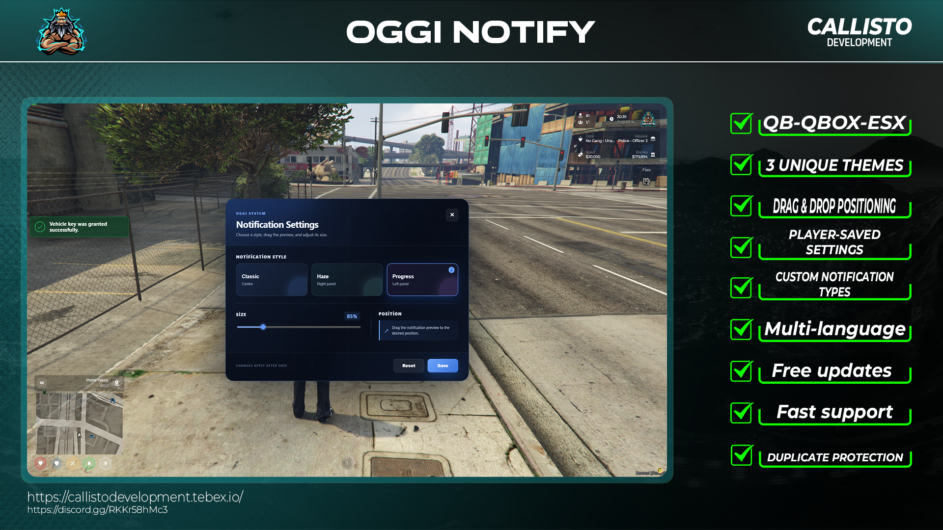 Oggi-Notify Script for QBCore/QBox/ESX (Escrow)