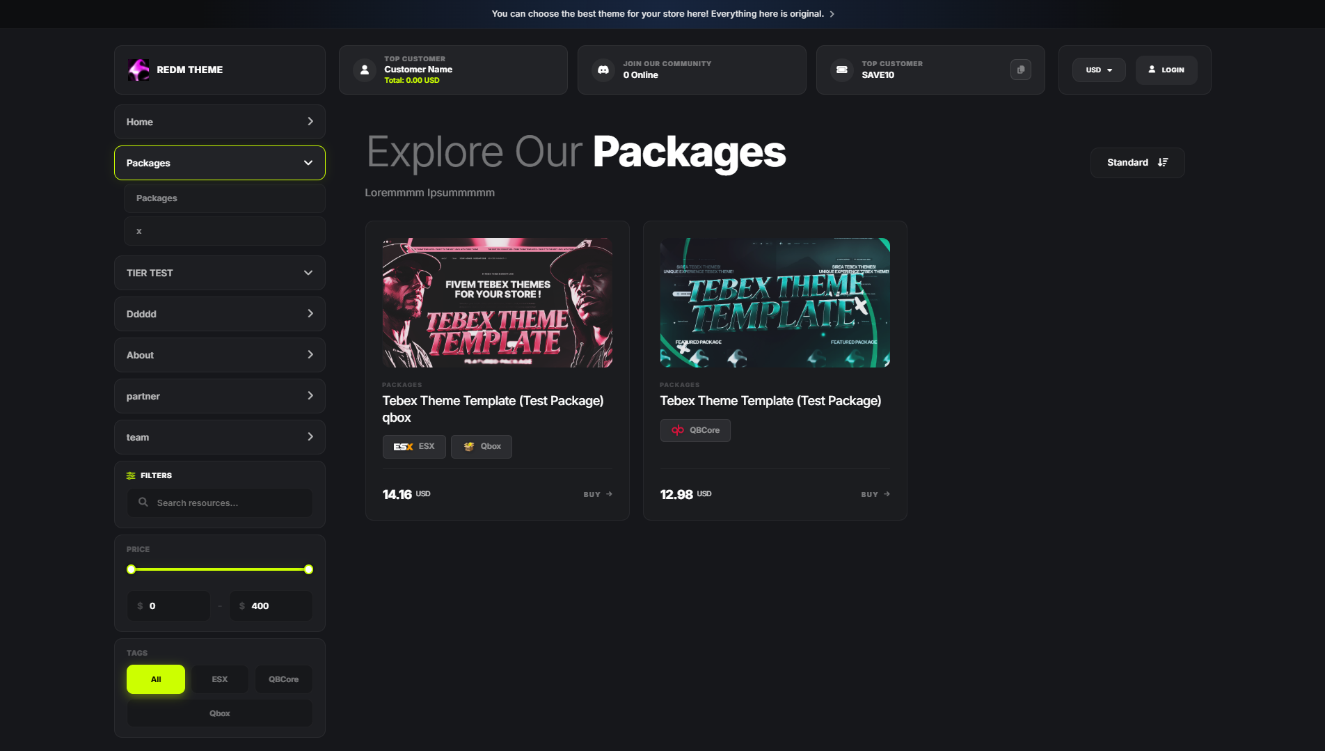 Lucir Fivem Theme Template V2.1
