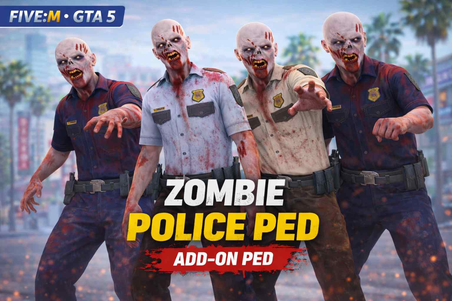 Zombie Police Ped Pack (4 colours)