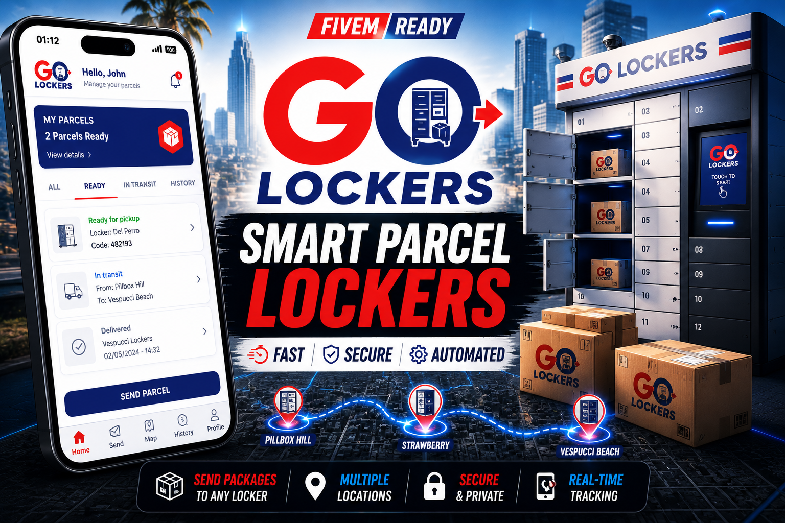 GO POSTAL · Parcel Lockers