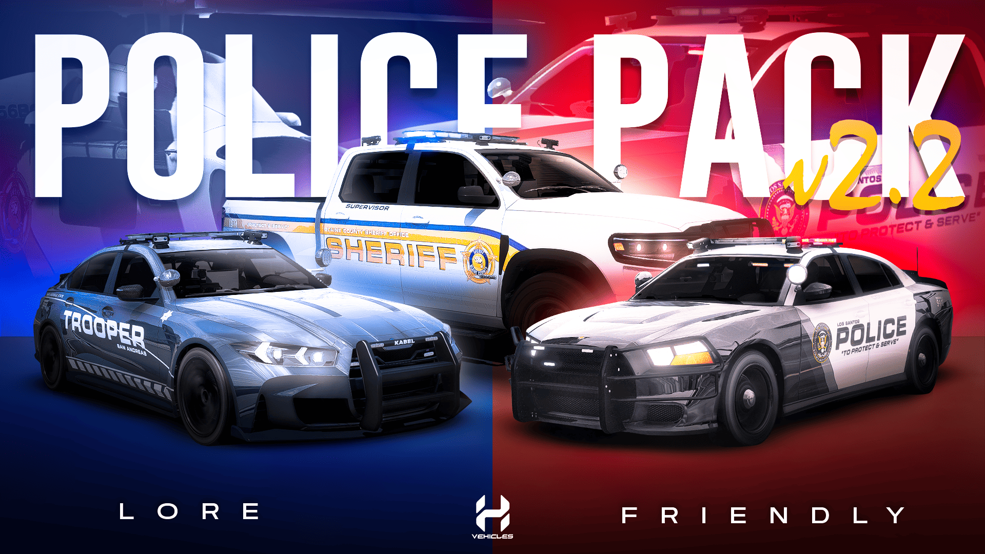 Police Pack v2.2 ( Red&Blue - White&Blue )