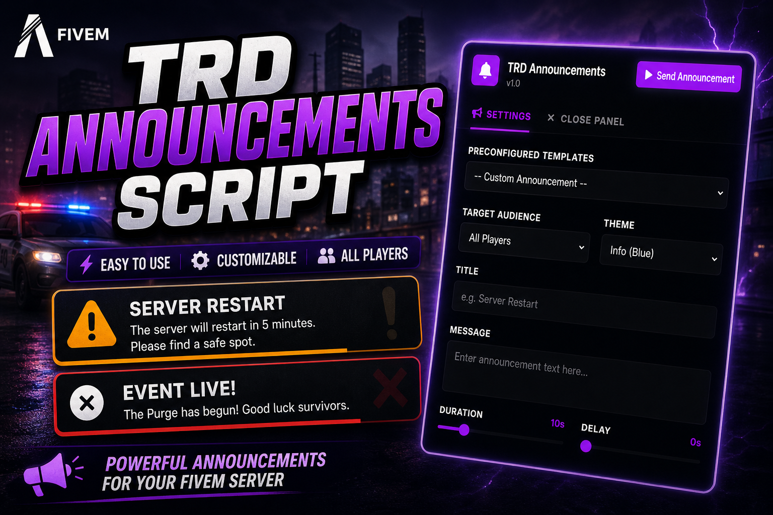 TRD Announcements