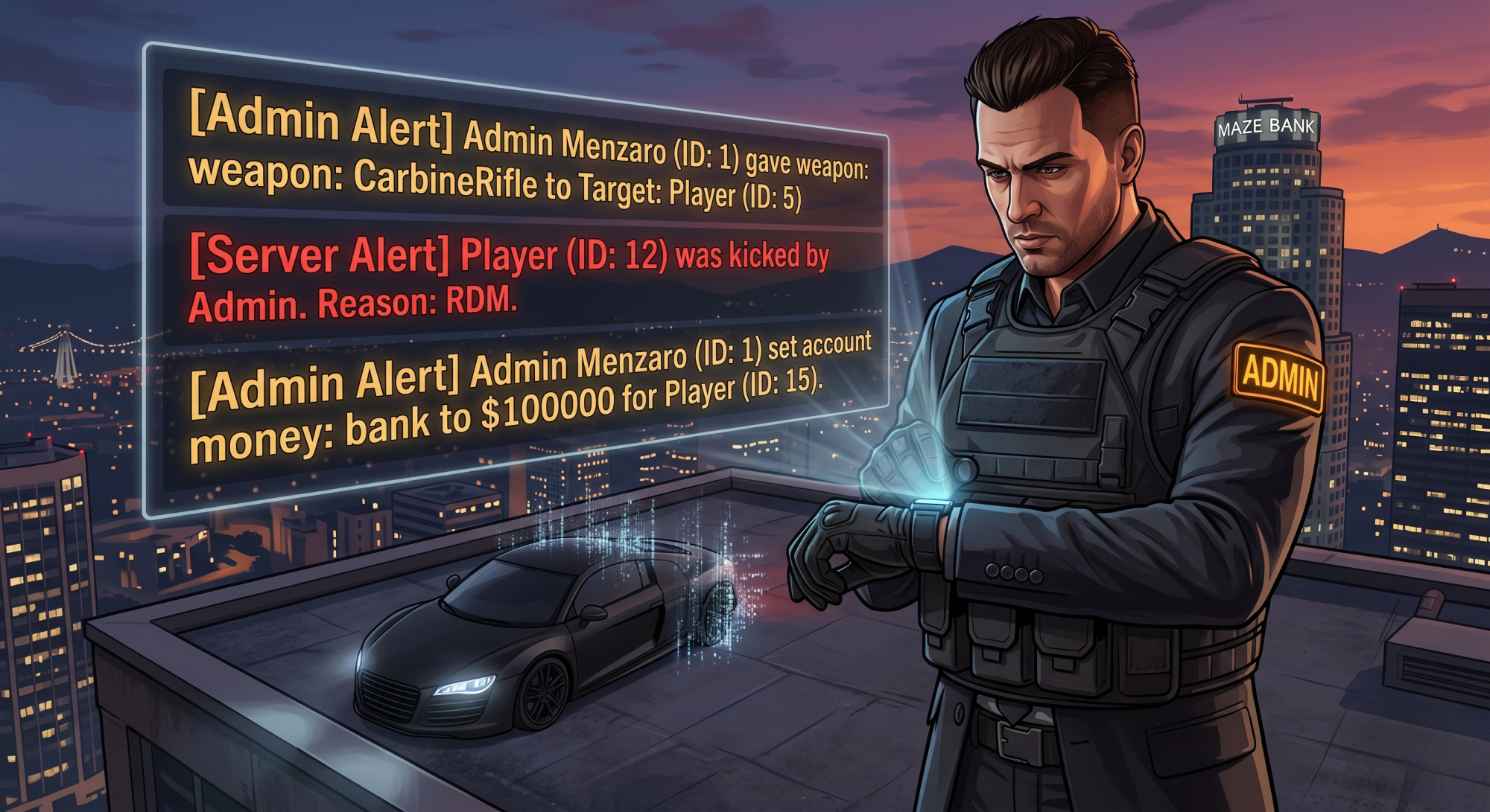 Menzaro Admin Alerts (ESX)