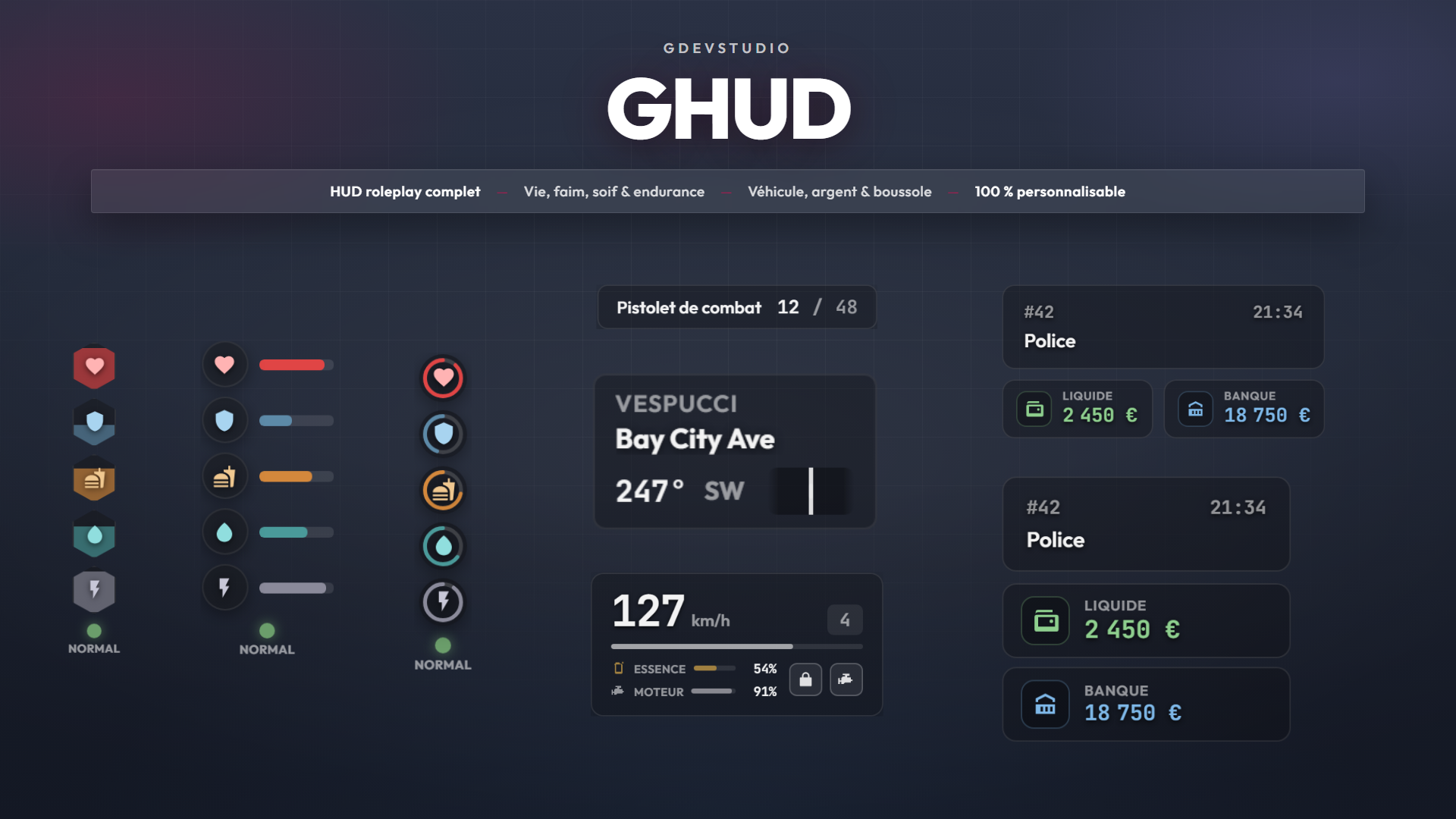 GHUD — HUD RP FiveM