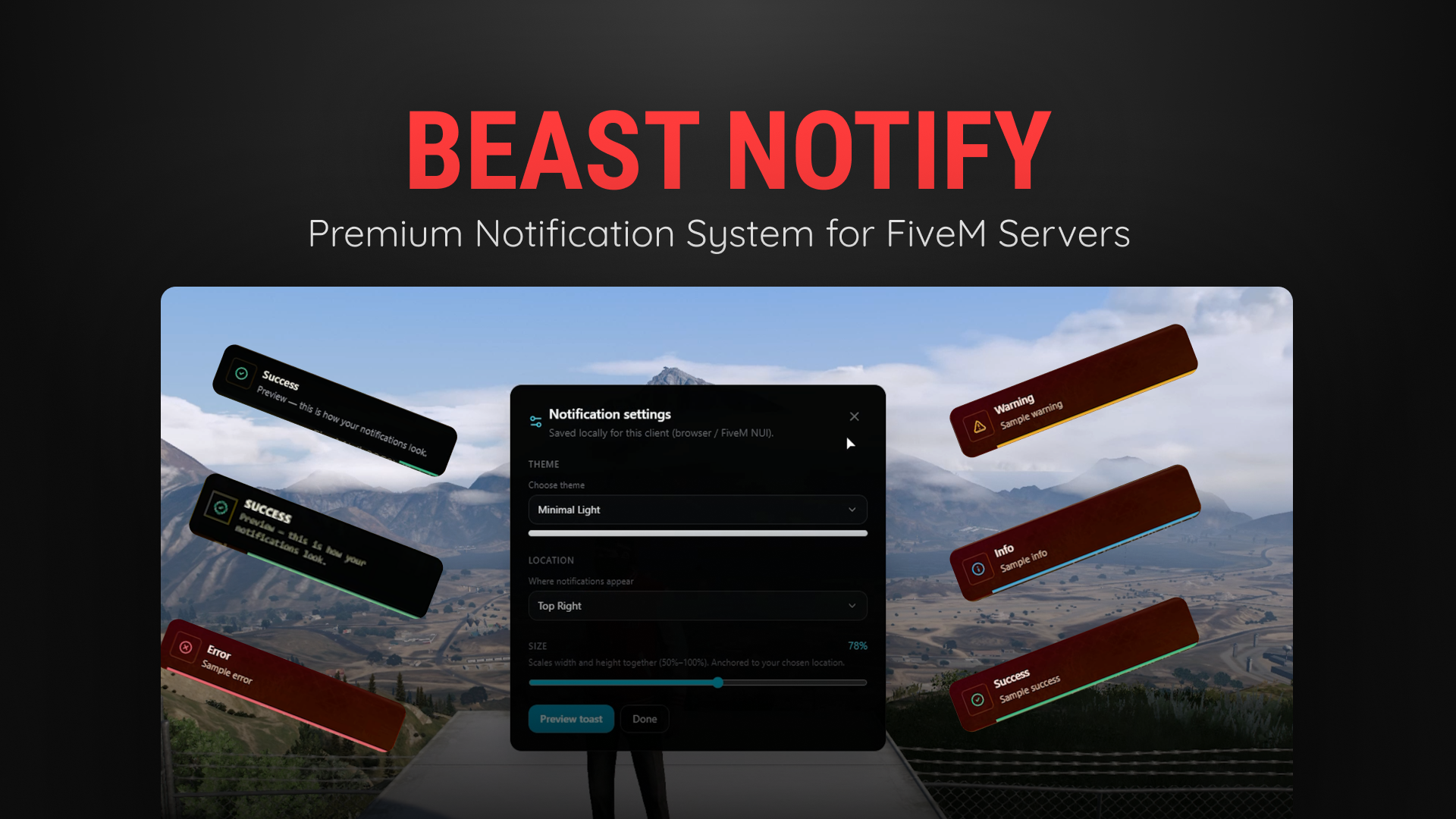 Beast Development FiveM Notification