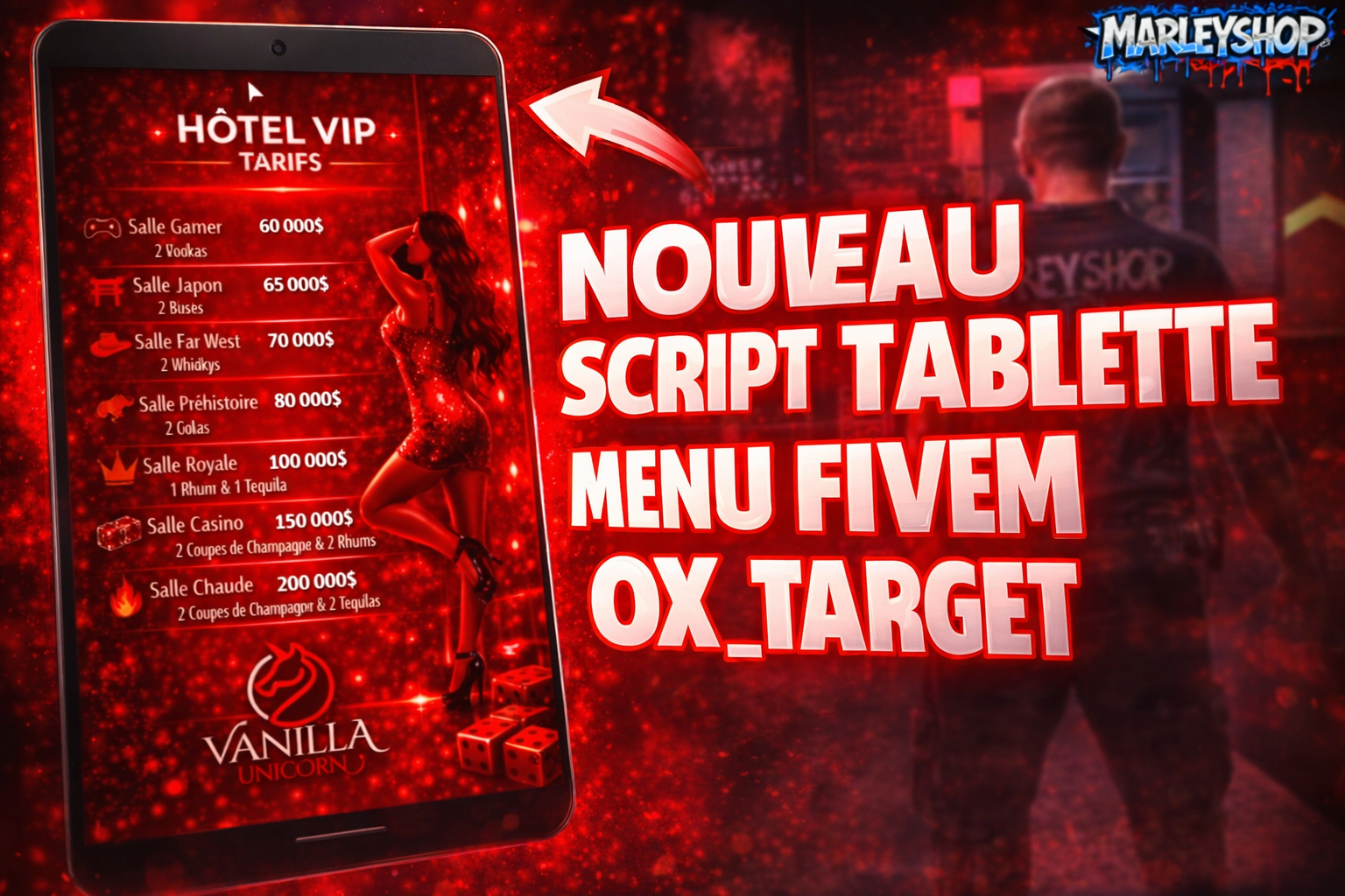 SCRIPT MENU TABLETTE ENTREPRISE
