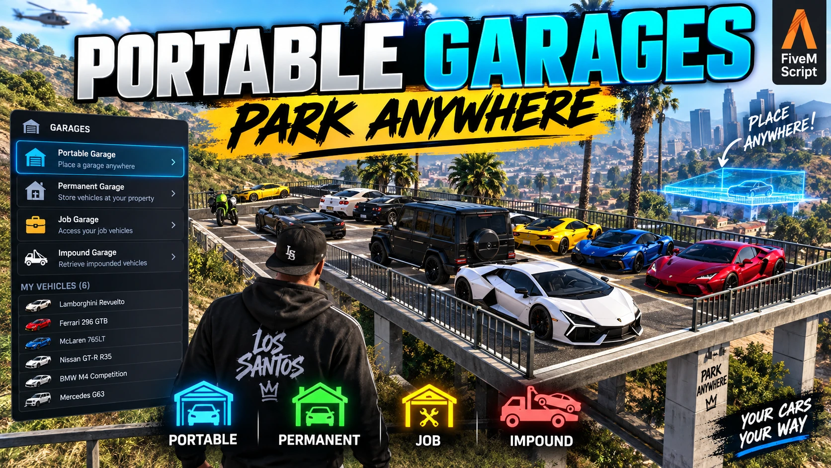 Portable Parking v2 | Lightweight Garage System for ESX,QBCore & QBox