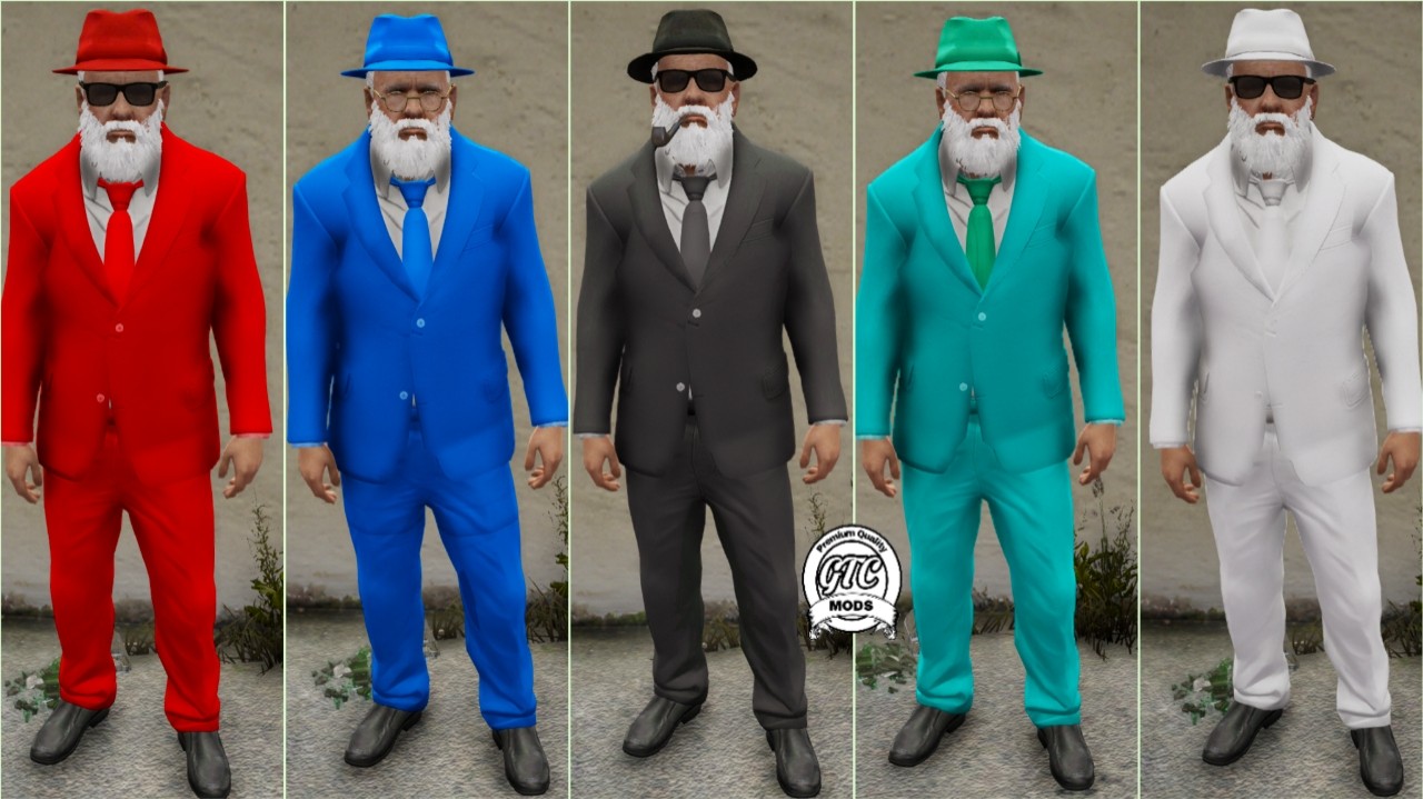 Old Man Mafia -1 for FiveM (Add-On Ped)