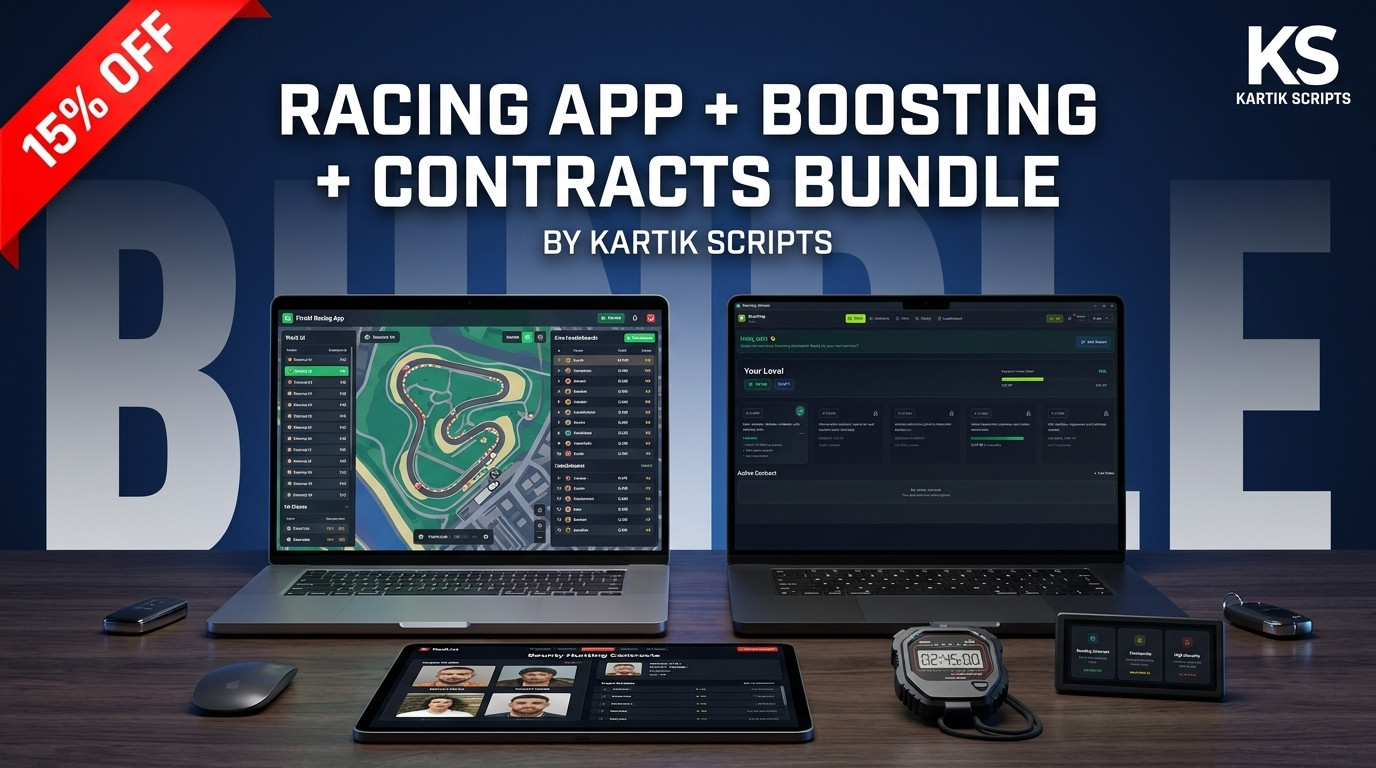Racing App + Boosting System + Contracts App Bundle