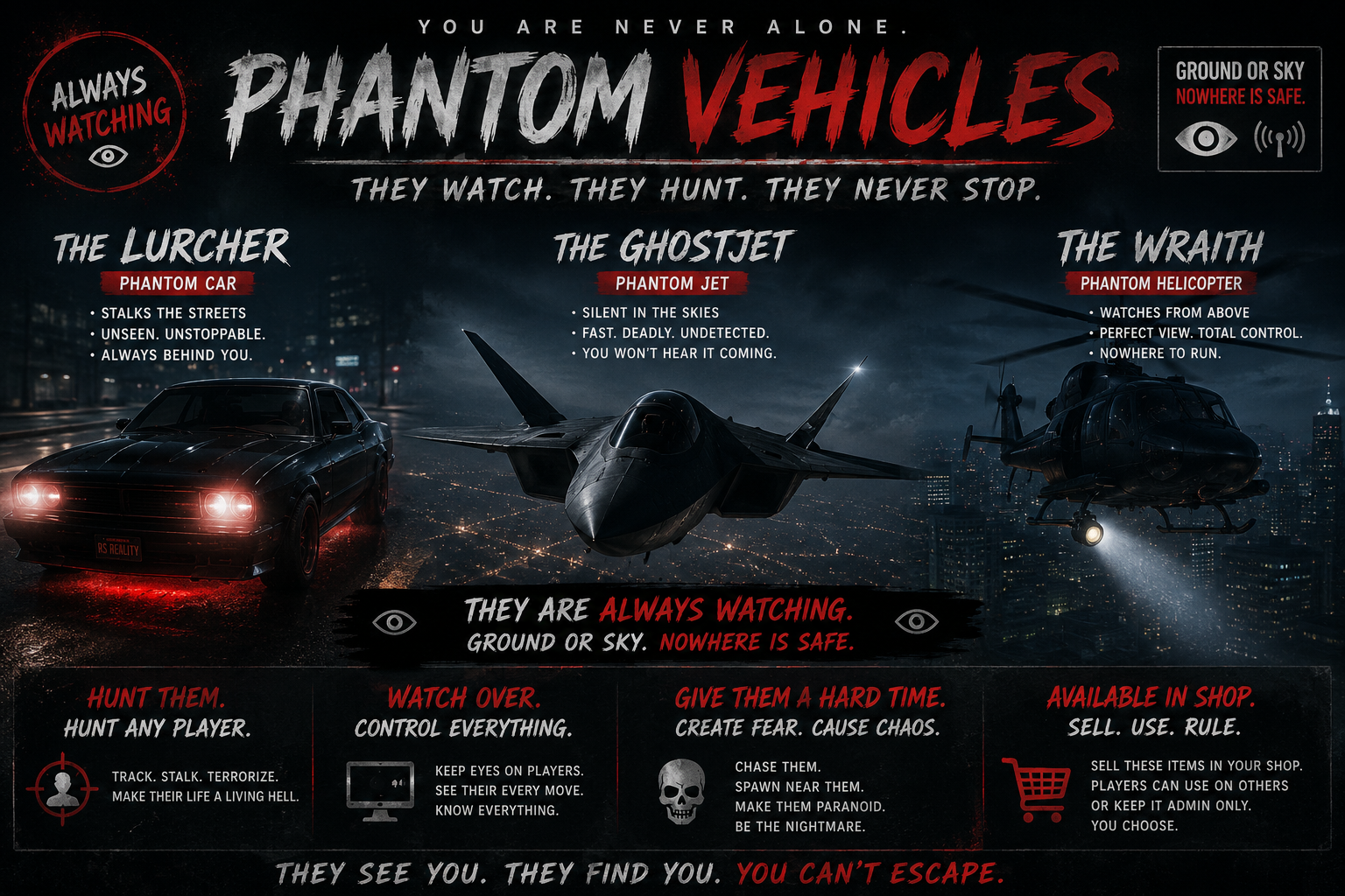 Supernatural Stalker Phantom Car and Aircraft.
