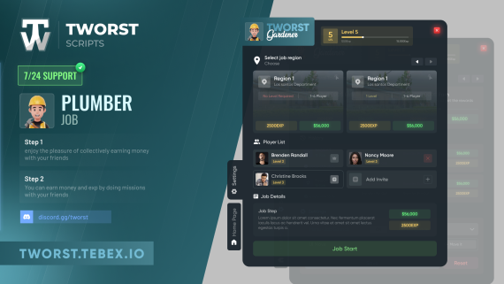 [Multiplayer Plumber Job] OPEN QB ESX QBOX VRP