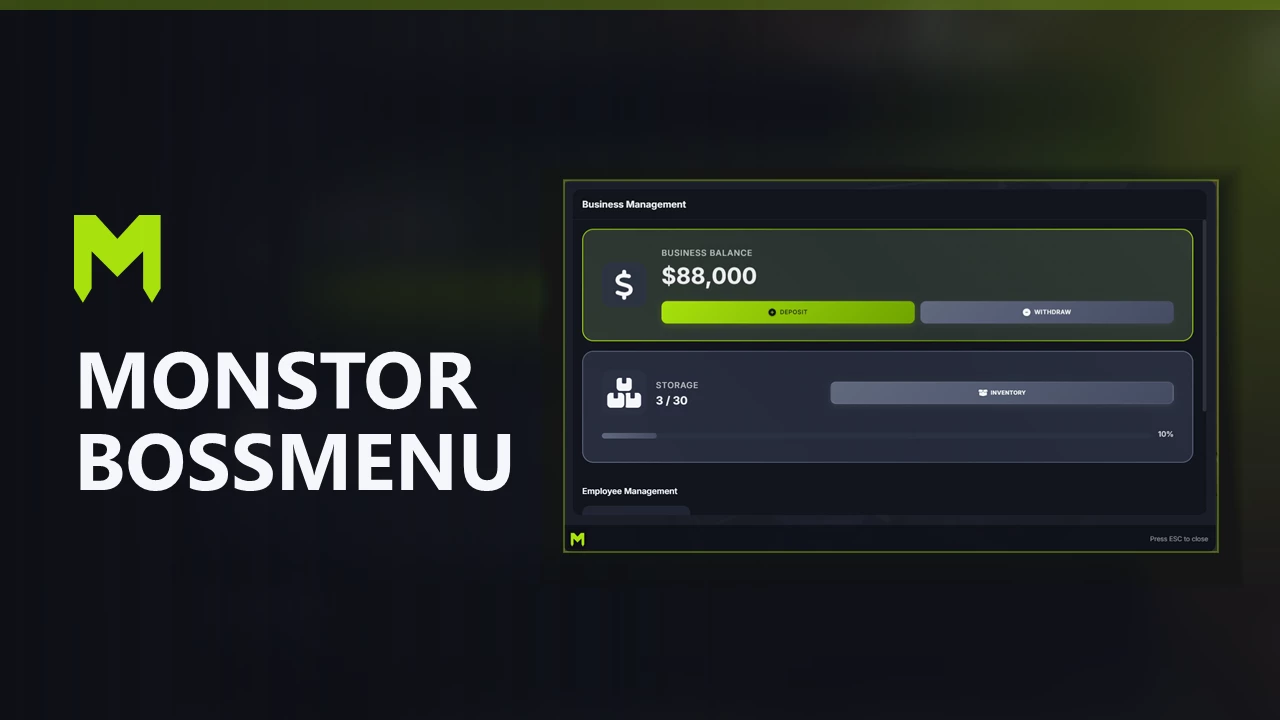 Boss Menu | Employees, Payroll, Society Bank, Grades