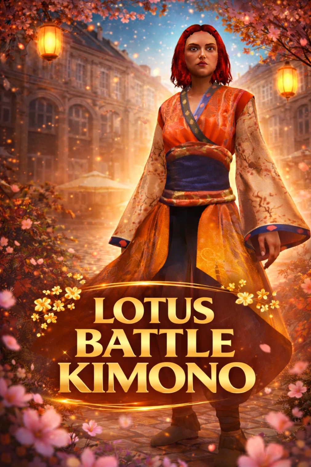 Crimson Lotus Battle Kimono