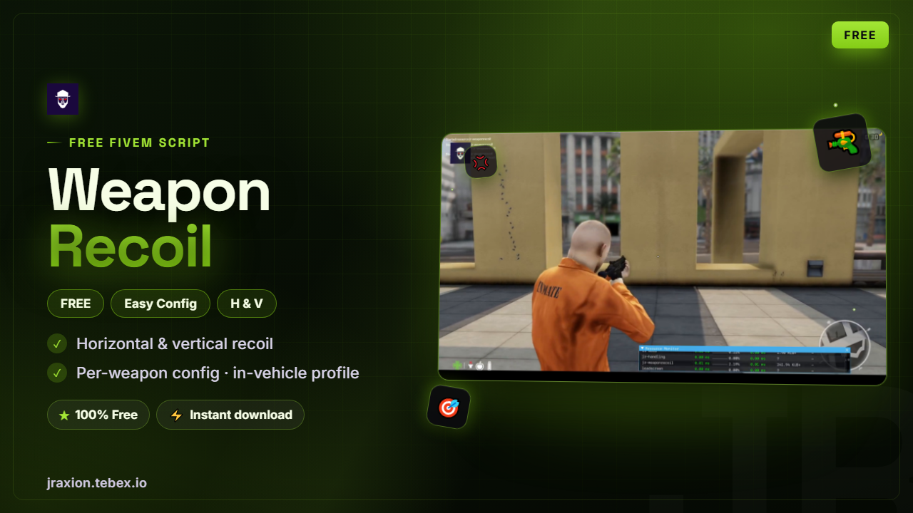 Free FiveM Weapon Recoil [Horizontal & Vertical]