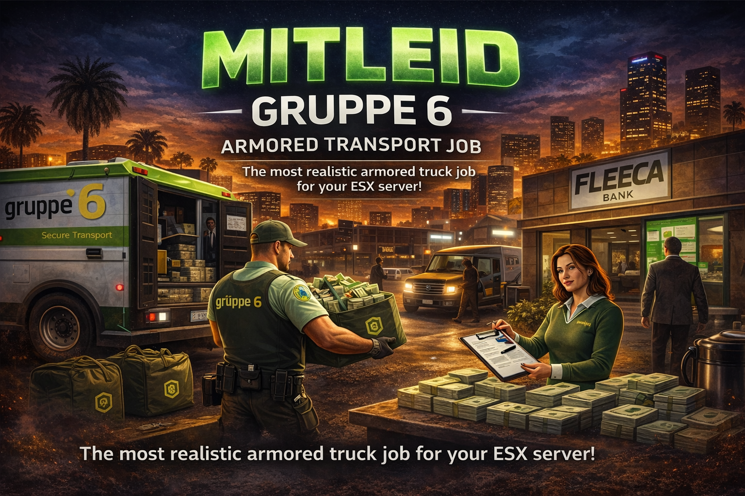 🚛 Advanced Gruppe 6 – Armored Transport Job | ESX