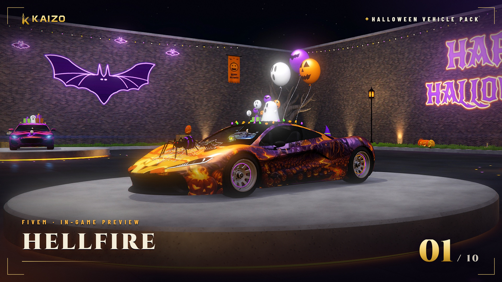 Halloween Vehicle Pack (10 Cars)