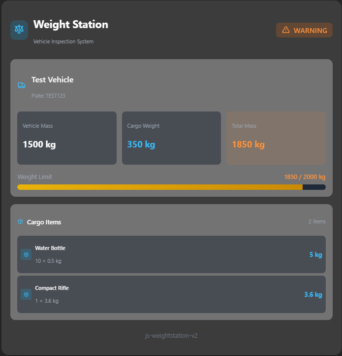 [ESX/QB] Vehicle Weigh Station V2