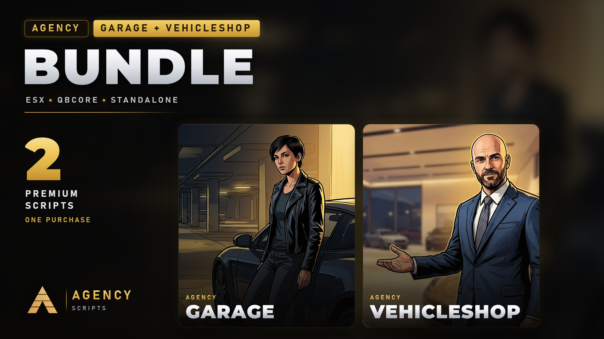 Agency Garage + Vehicleshop Bundle