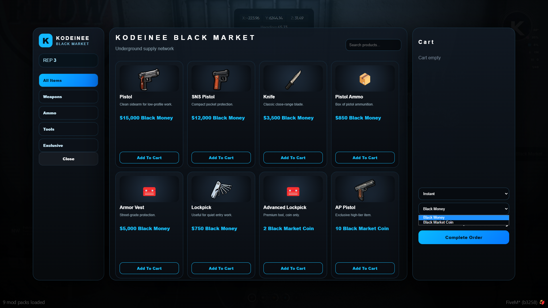 Advanced Black Market [ESX/QB/QBOX]