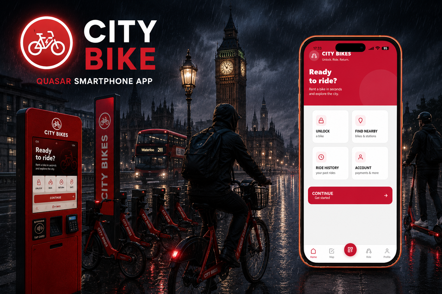 City Bikes — Quasar Smartphone App