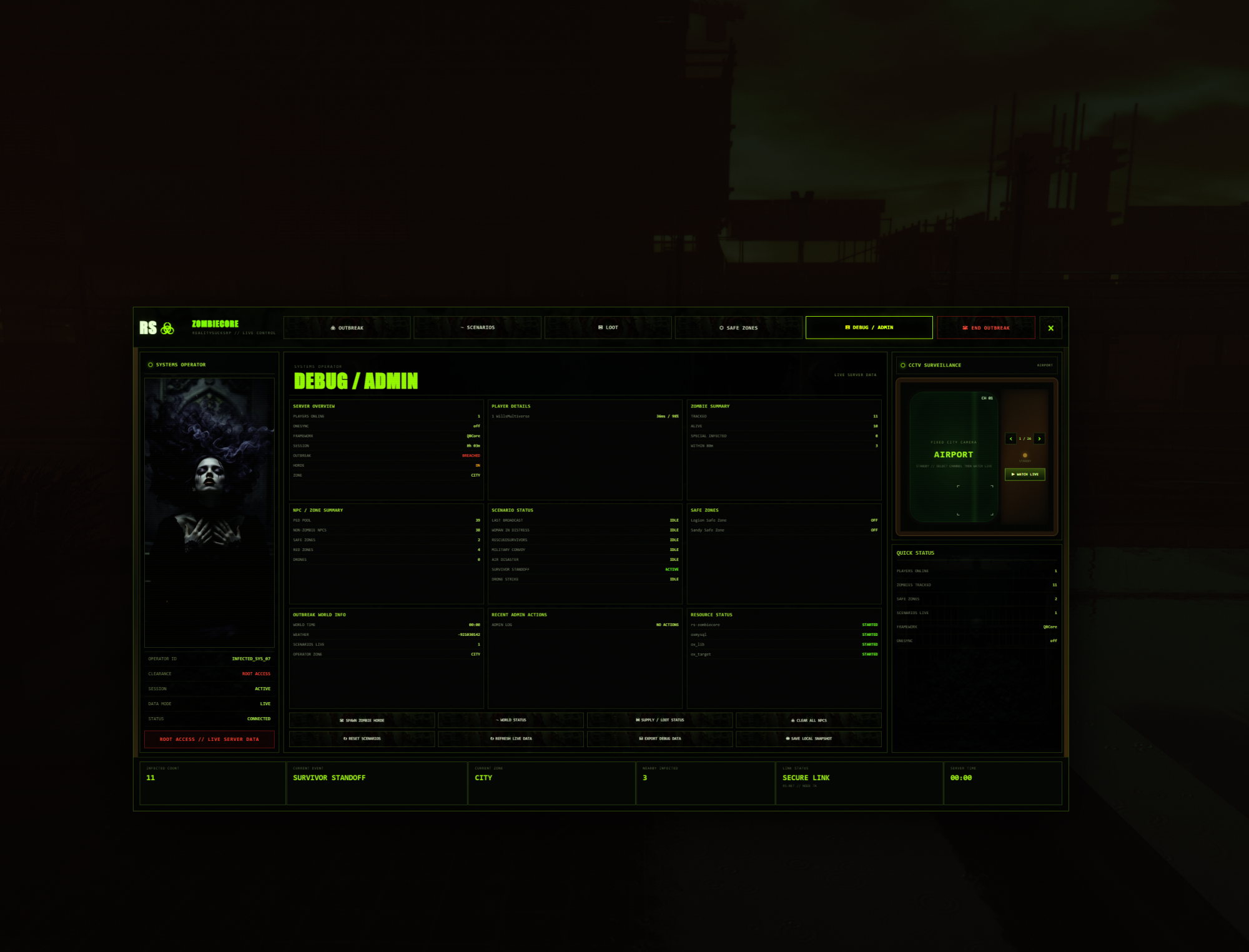 Multiplayer Zombie Outbreak and Survival World Enhanced ready