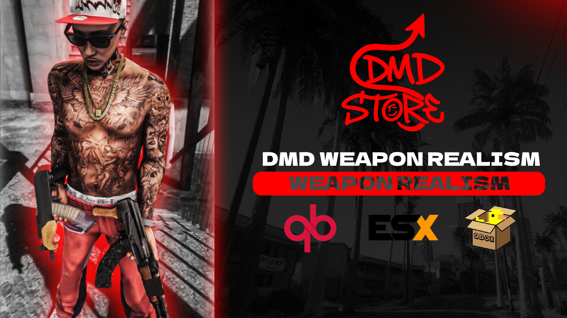 DMD Store Realistic Weapon System | Aim Sway, Breathing, Camera Motion | QB ESX QBox