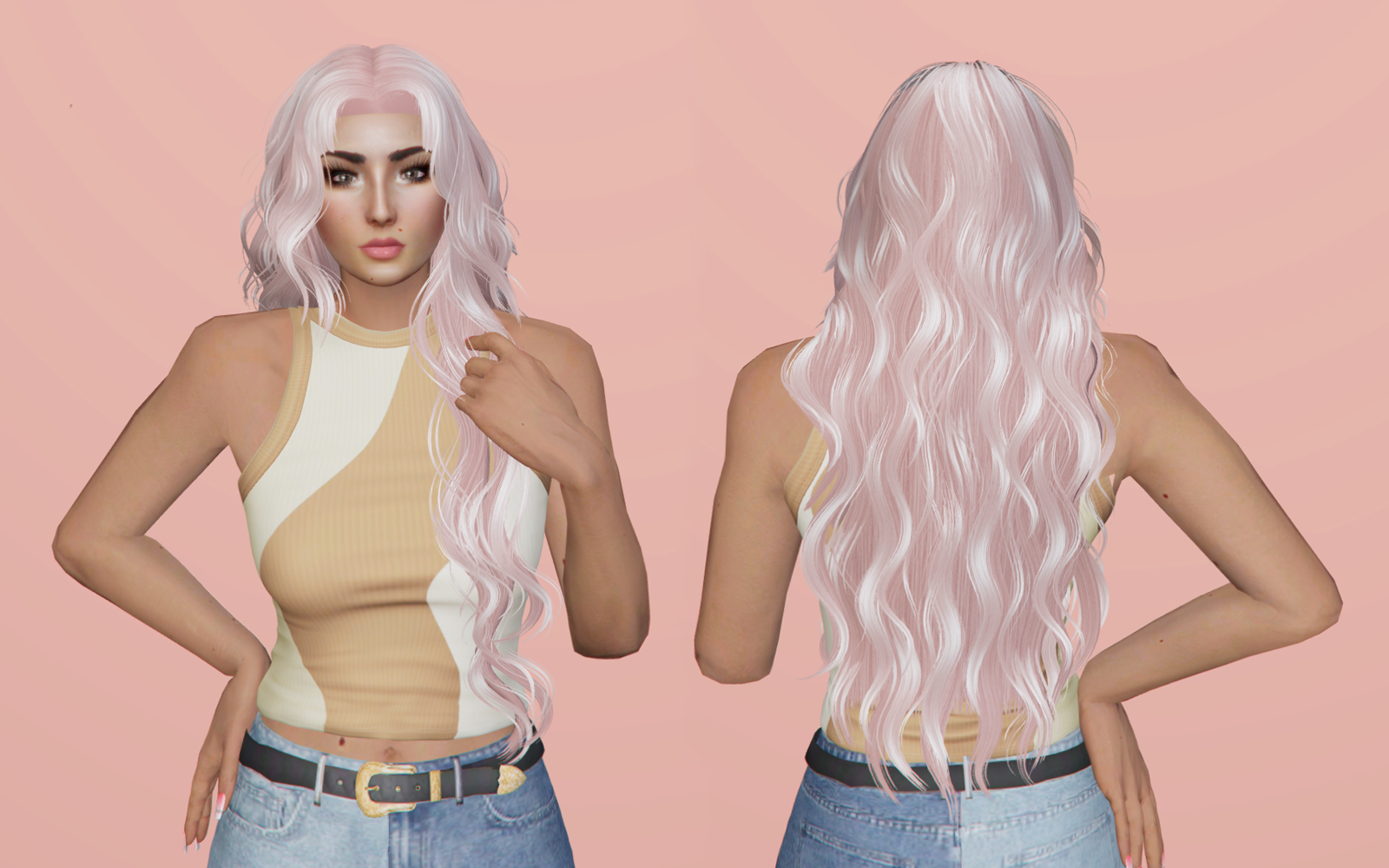 #011 Long Wavy Hairstyle