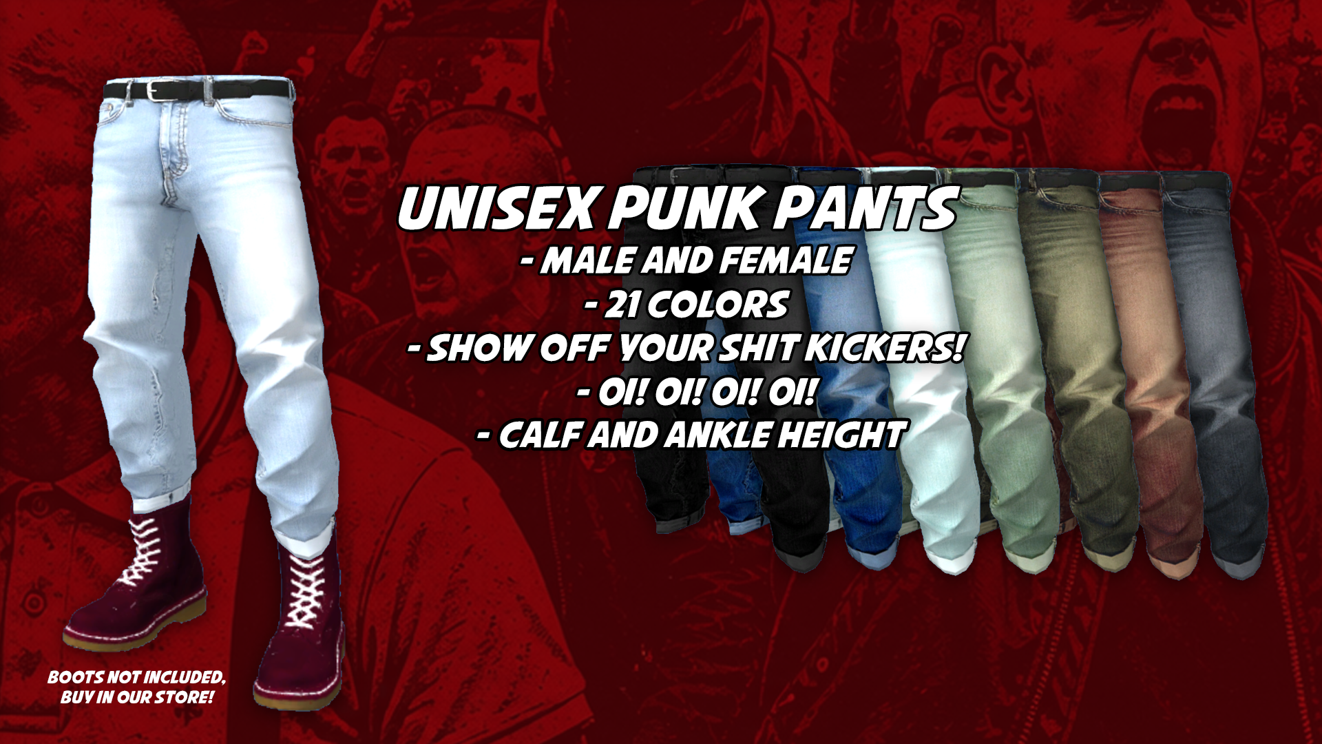 Unisex Punk Pants
