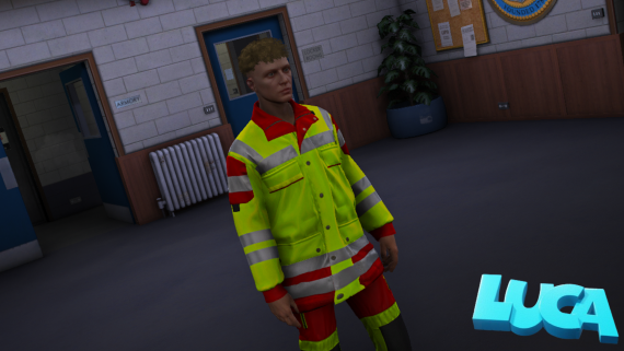 Luca Fusion Rettungsdienstjacke gelb/rot