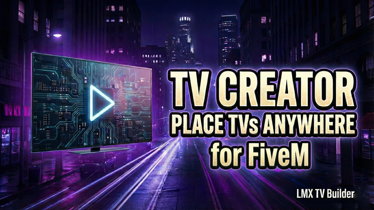 LMX TV/Cinema Builder (Creator, Place TVs Anywhere) — FiveM Script