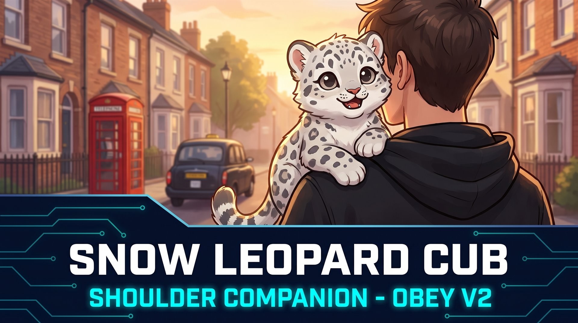 Shoulder Companion - Snow Leopard Cub