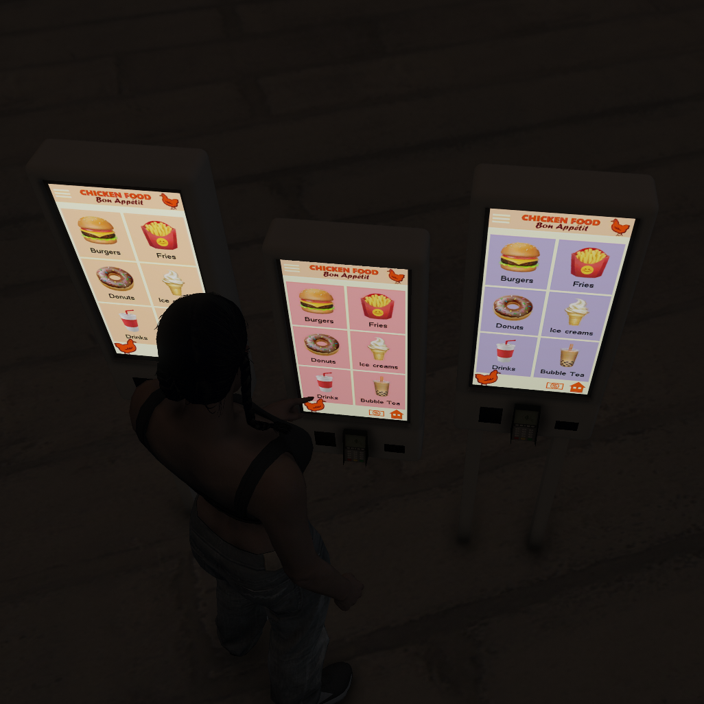 Selfordering screen
