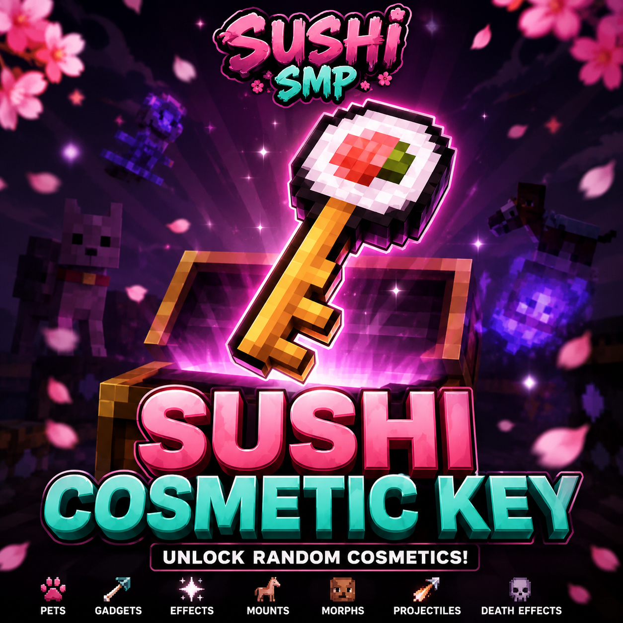 3 Sushi Cosmetic Keys