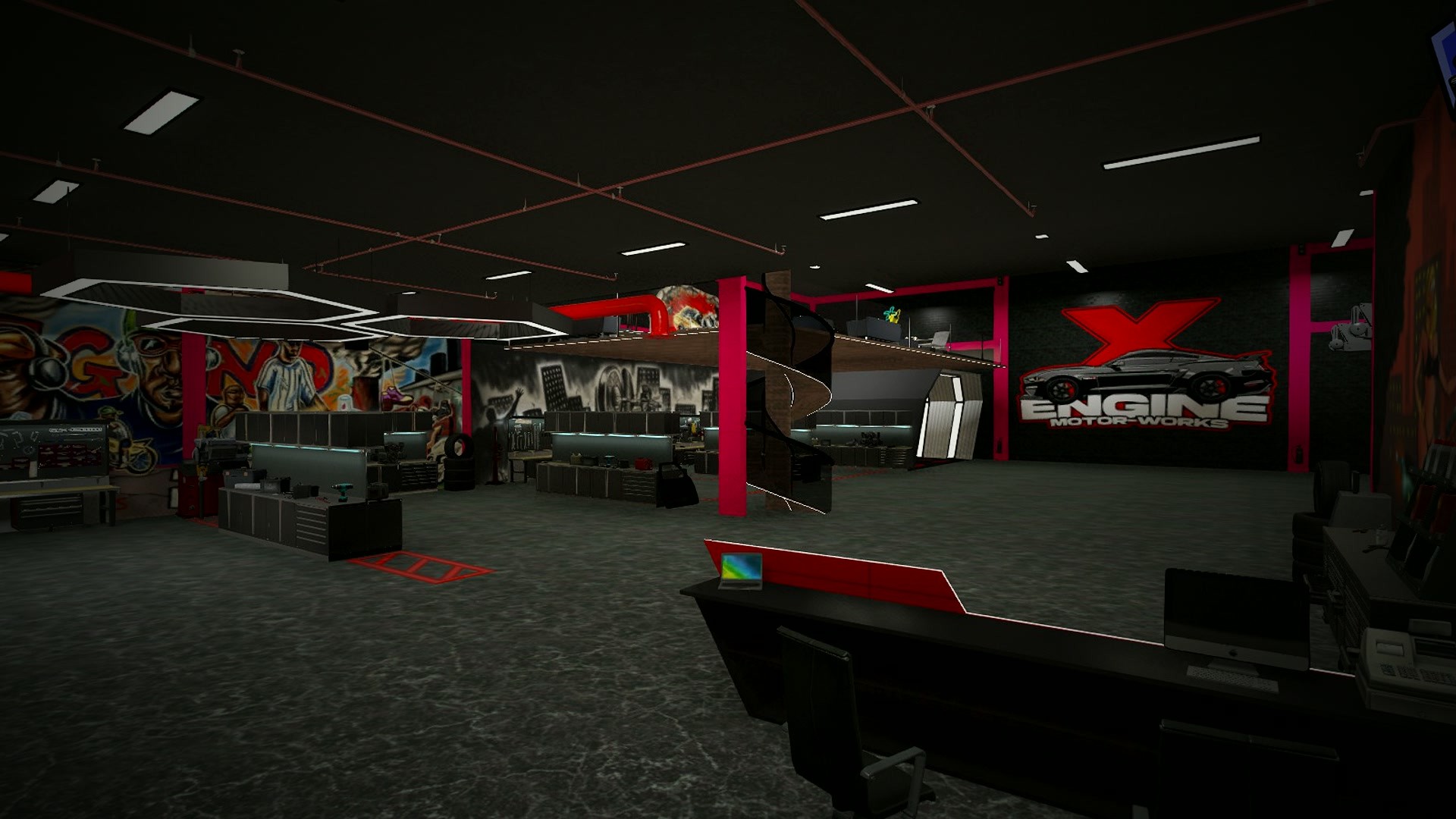 🏁 EngineX Motor-Works | FiveM Mechanic Shop MLO🏁 6