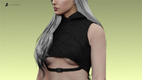 Hooded Crop Top (MP Female)