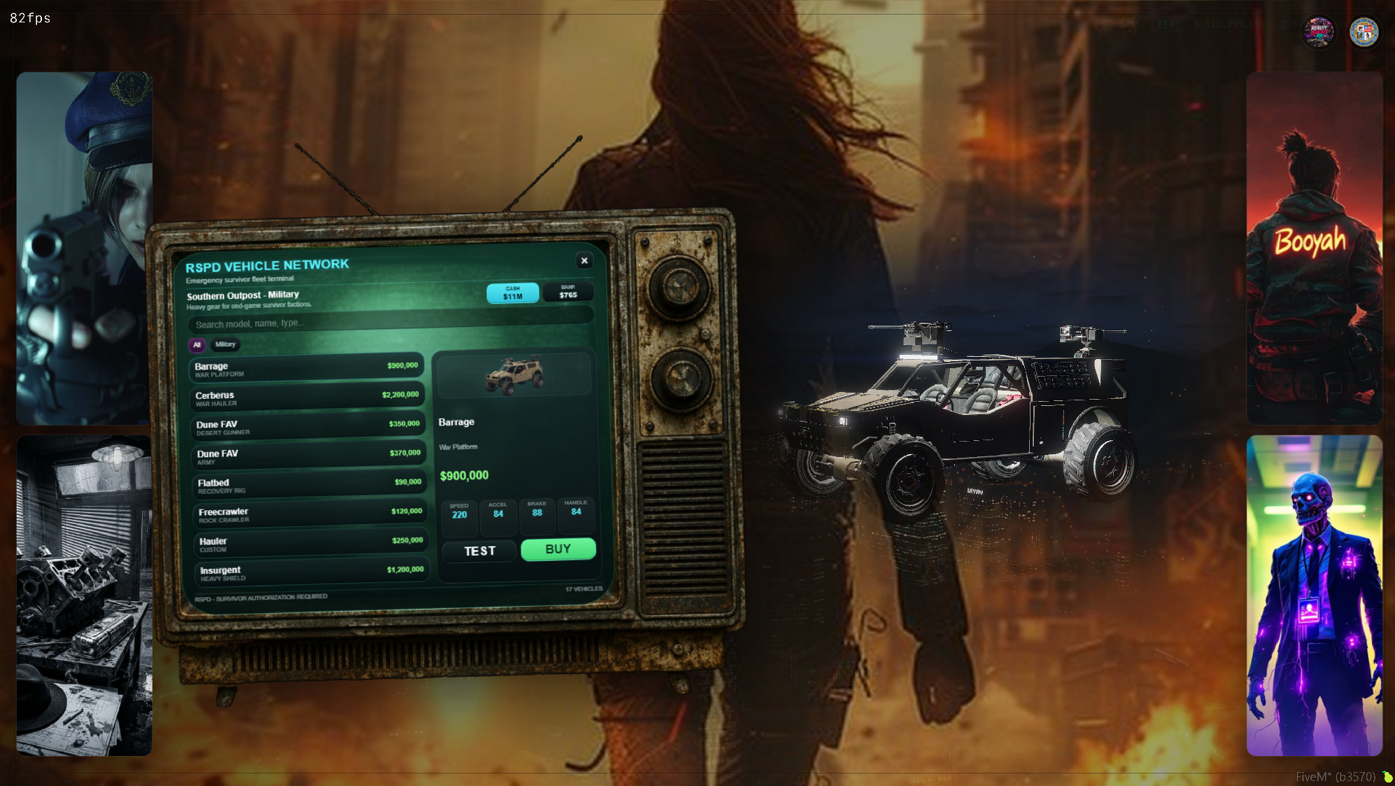 CRT Zombie Vehicle Shop for apocalypse servers rare quality
