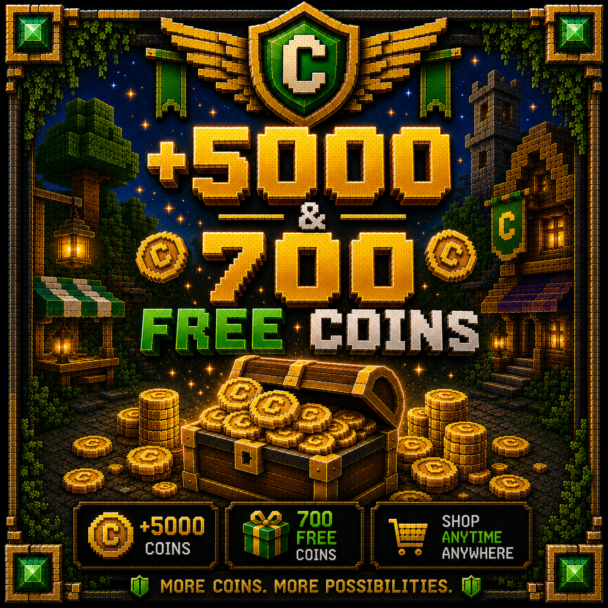 +5000 & 700 FREE COINS