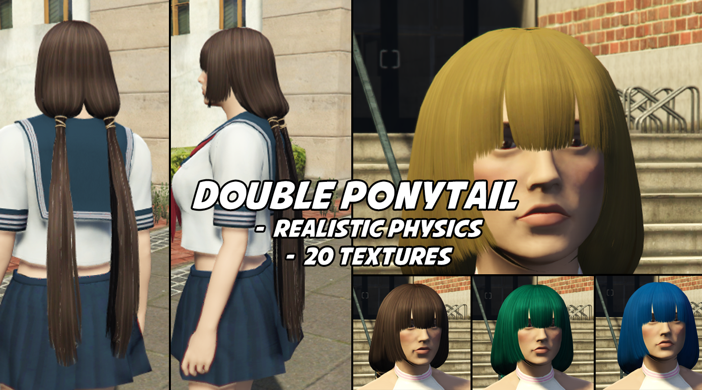 Female Double Ponytail (+ Physics)