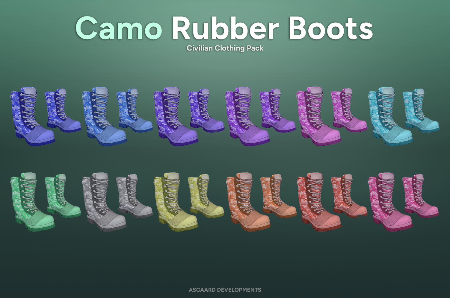 Camo Rubber Boots