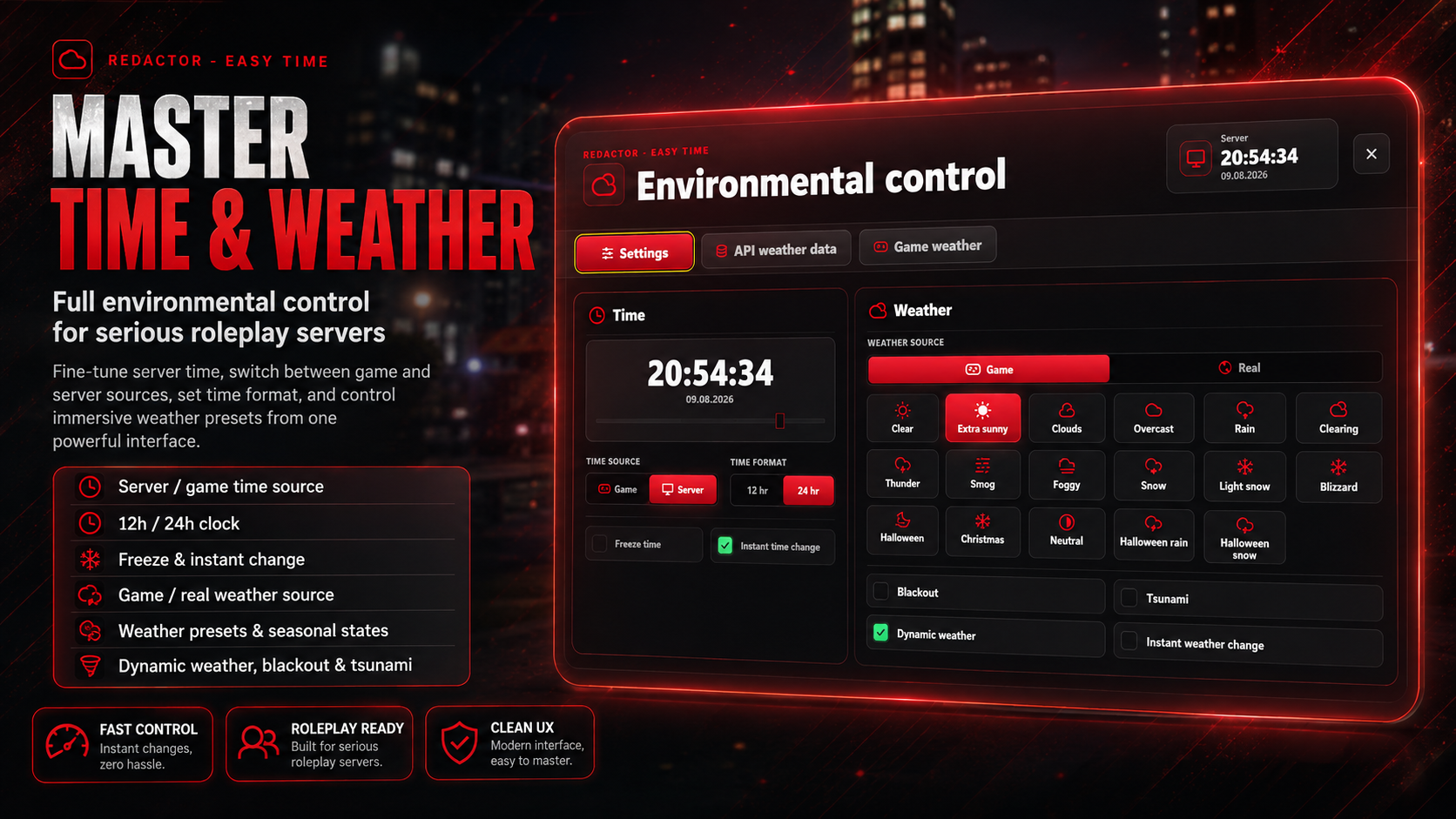 Environmental Control — FiveM Weather & Time System