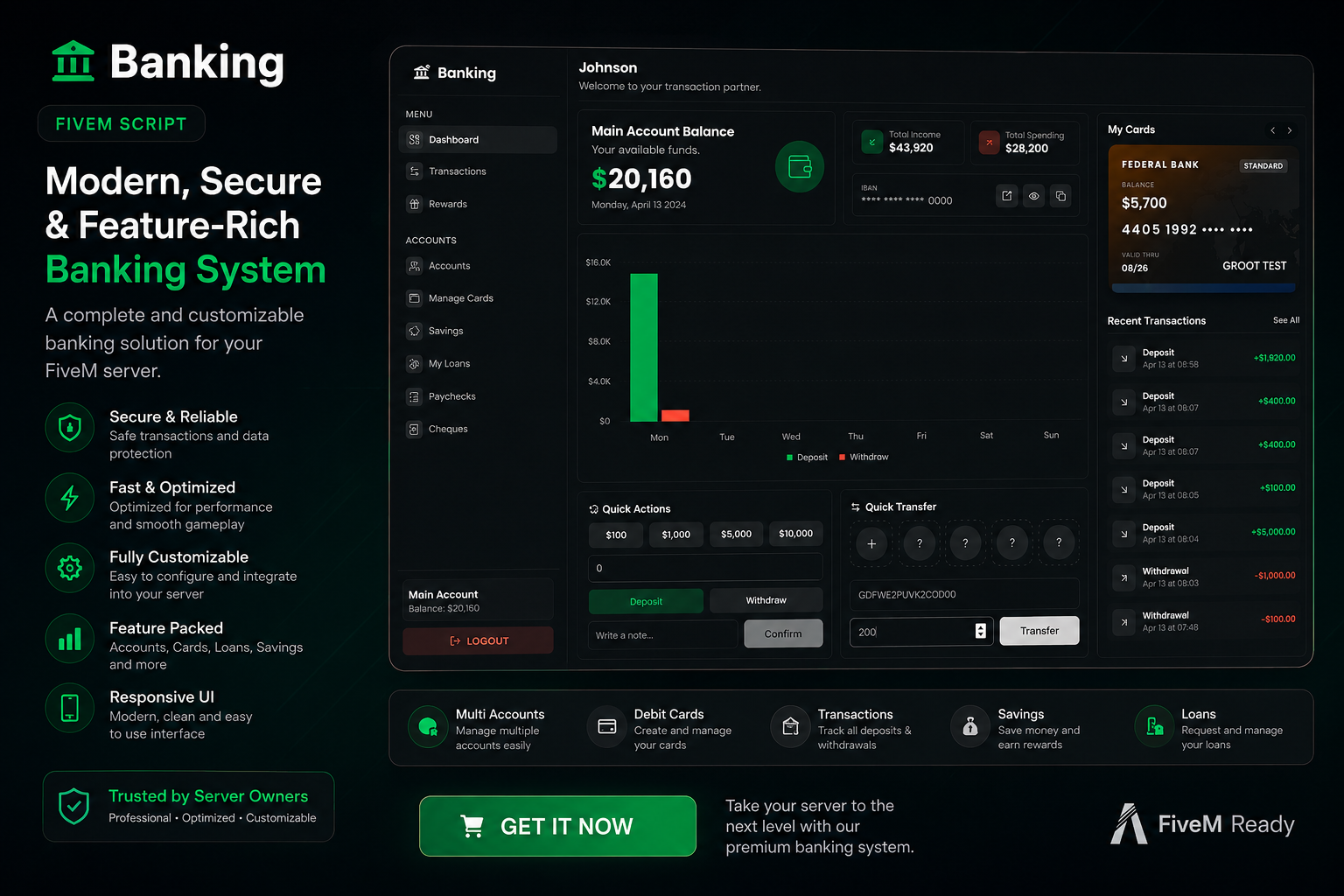 Civil Banking | Advanced FiveM Banking System