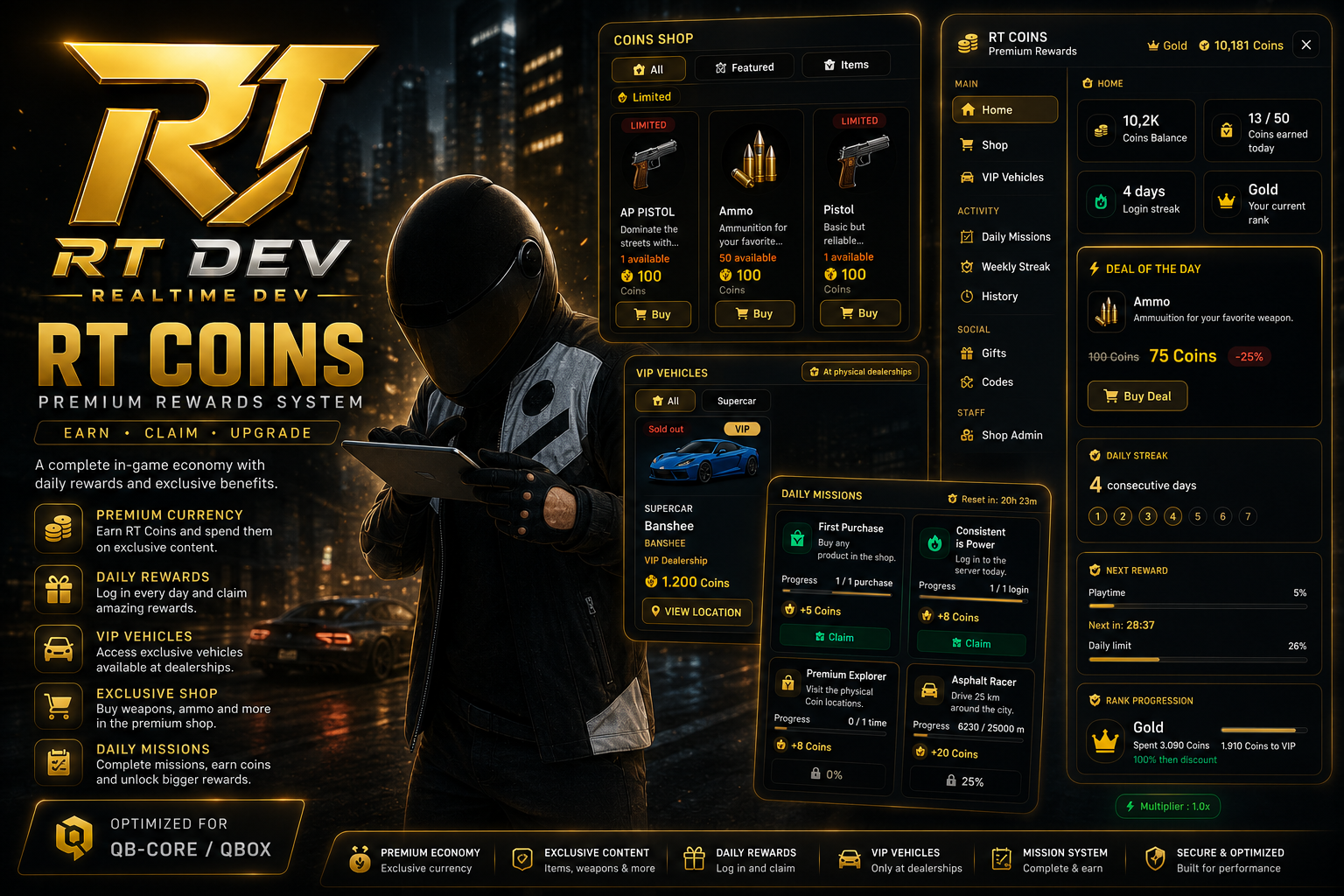 RT Coins | Premium Economy Tablet + VIP Dealerships